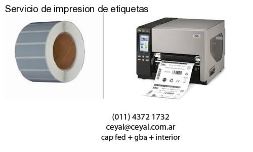 Servicio de impresion de etiquetas