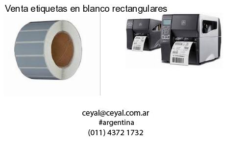 Venta etiquetas en blanco rectangulares