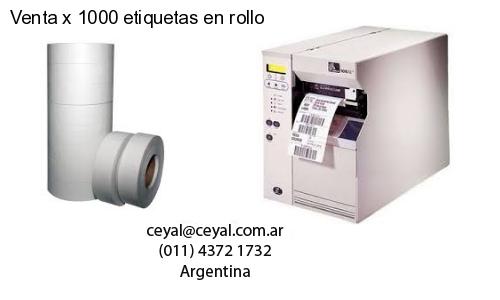 Venta x 1000 etiquetas en rollo