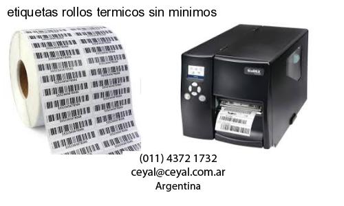etiquetas rollos termicos sin minimos