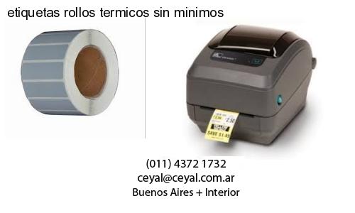 etiquetas rollos termicos sin minimos