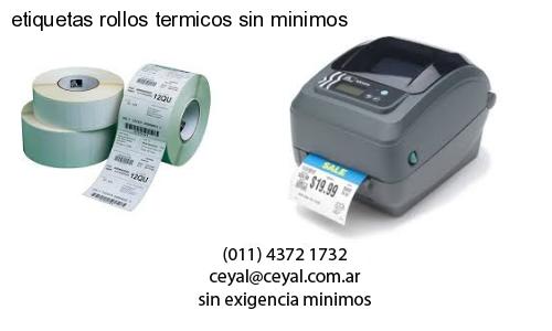 etiquetas rollos termicos sin minimos
