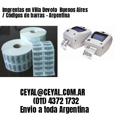 Imprentas en Villa Devoto  Buenos Aires  / Códigos de barras – Argentina