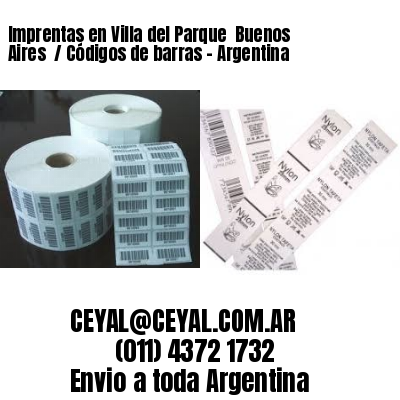Imprentas en Villa del Parque  Buenos Aires  / Códigos de barras – Argentina