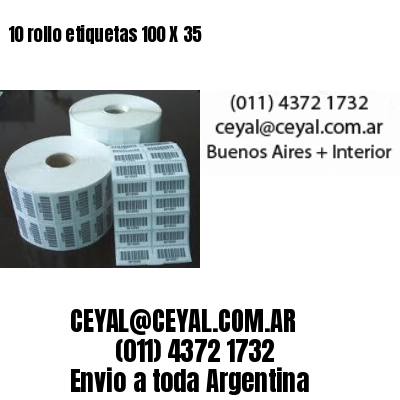 10 rollo etiquetas 100 X 35