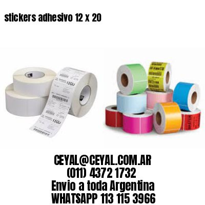stickers adhesivo 12 x 20