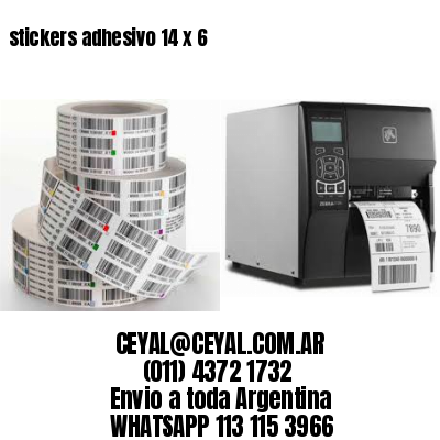 stickers adhesivo 14 x 6