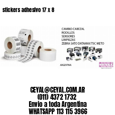 stickers adhesivo 17 x 8