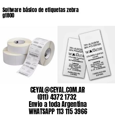 Software básico de etiquetas zebra gt800