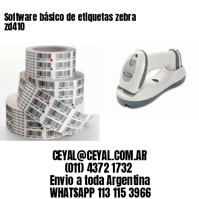 Software básico de etiquetas zebra zd410