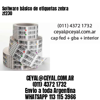 Software básico de etiquetas zebra zt230