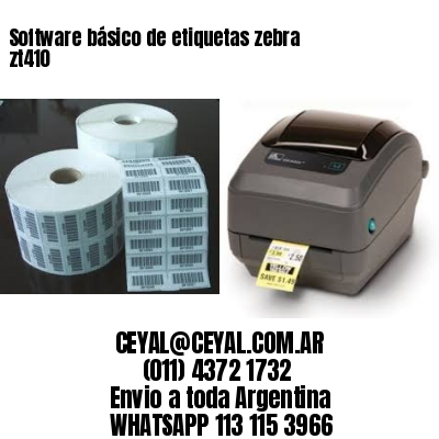 Software básico de etiquetas zebra zt410