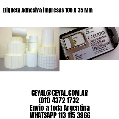 Etiqueta Adhesiva impresas 100 X 35 Mm