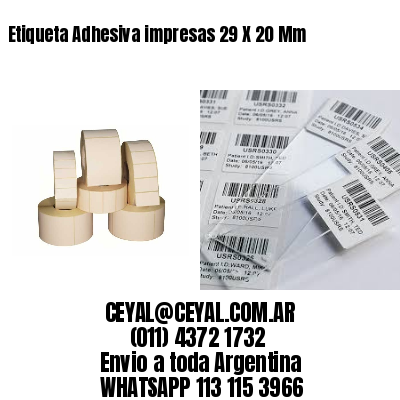 Etiqueta Adhesiva impresas 29 X 20 Mm