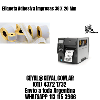 Etiqueta Adhesiva impresas 38 X 20 Mm