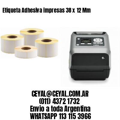 Etiqueta Adhesiva impresas 38 x 12 Mm