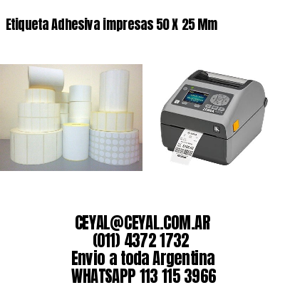 Etiqueta Adhesiva impresas 50 X 25 Mm