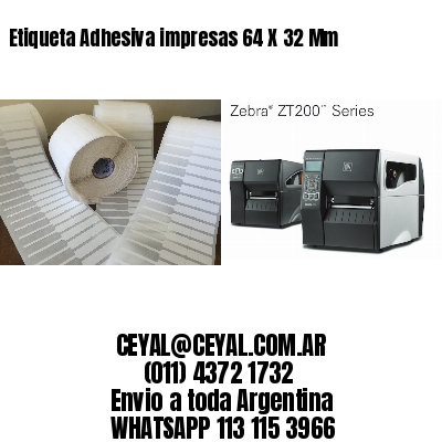 Etiqueta Adhesiva impresas 64 X 32 Mm