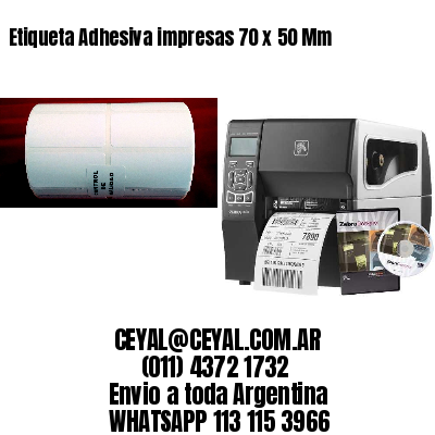 Etiqueta Adhesiva impresas 70 x 50 Mm