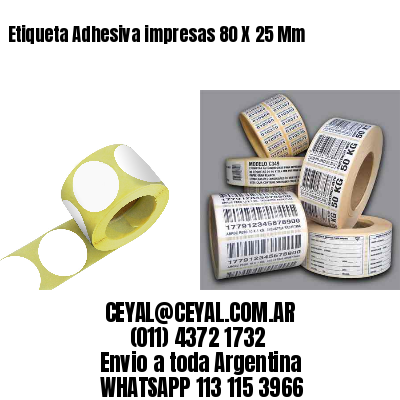 Etiqueta Adhesiva impresas 80 X 25 Mm