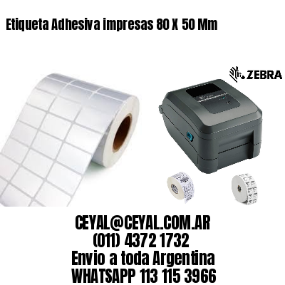 Etiqueta Adhesiva impresas 80 X 50 Mm