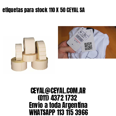 etiquetas para stock 110 X 50 CEYAL SA
