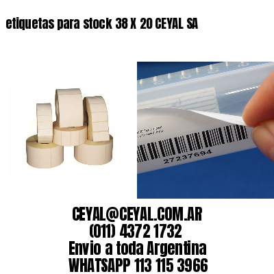 etiquetas para stock 38 X 20 CEYAL SA