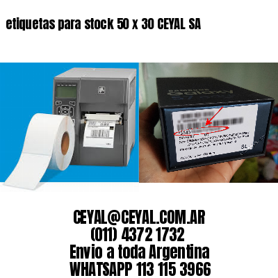 etiquetas para stock 50 x 30 CEYAL SA