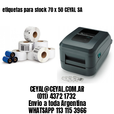 etiquetas para stock 70 x 50 CEYAL SA