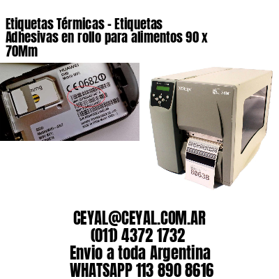 Etiquetas Térmicas – Etiquetas Adhesivas en rollo para alimentos 90 x 70Mm