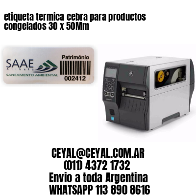 etiqueta termica cebra para productos congelados 30 x 50Mm