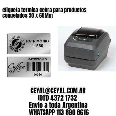 etiqueta termica cebra para productos congelados 50 x 60Mm