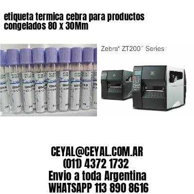 etiqueta termica cebra para productos congelados 80 x 30Mm