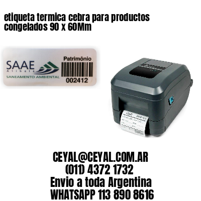 etiqueta termica cebra para productos congelados 90 x 60Mm