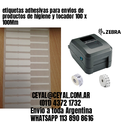 etiquetas adhesivas para envios de productos de higiene y tocador 100 x 100Mm