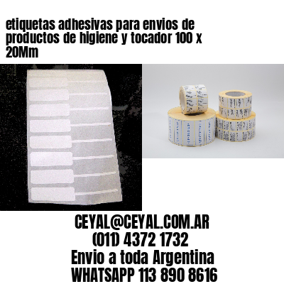 etiquetas adhesivas para envios de productos de higiene y tocador 100 x 20Mm