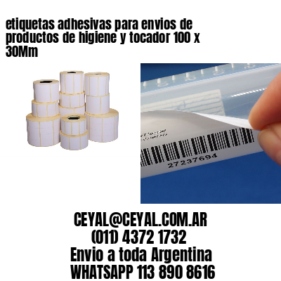 etiquetas adhesivas para envios de productos de higiene y tocador 100 x 30Mm