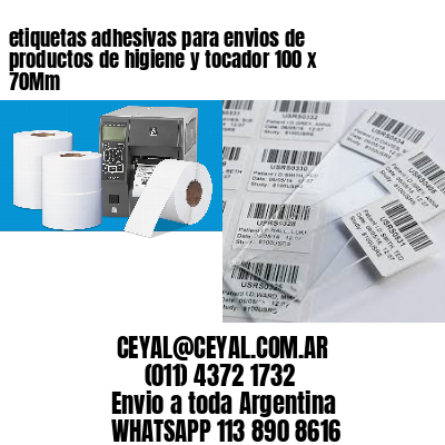 etiquetas adhesivas para envios de productos de higiene y tocador 100 x 70Mm