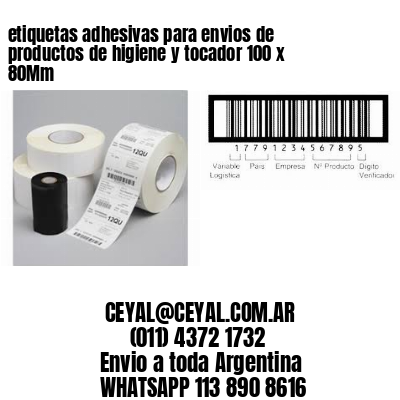 etiquetas adhesivas para envios de productos de higiene y tocador 100 x 80Mm