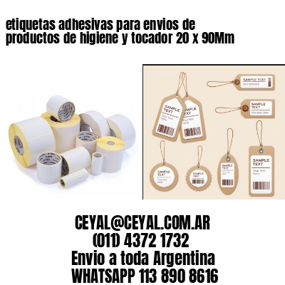 etiquetas adhesivas para envios de productos de higiene y tocador 20 x 90Mm