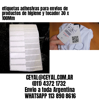 etiquetas adhesivas para envios de productos de higiene y tocador 30 x 100Mm