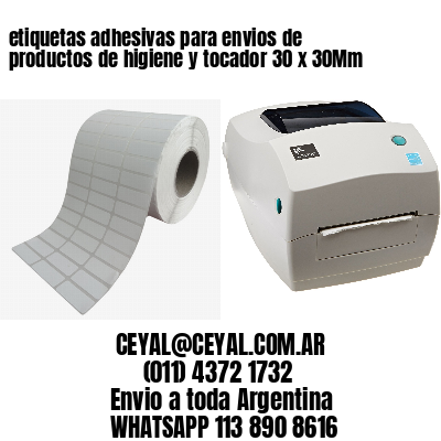etiquetas adhesivas para envios de productos de higiene y tocador 30 x 30Mm