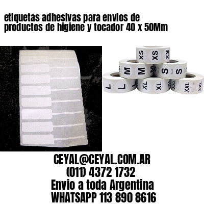 etiquetas adhesivas para envios de productos de higiene y tocador 40 x 50Mm