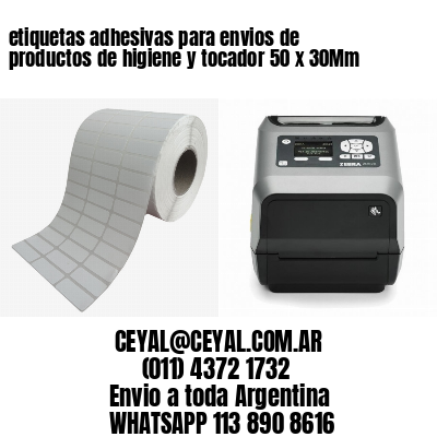 etiquetas adhesivas para envios de productos de higiene y tocador 50 x 30Mm