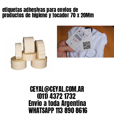 etiquetas adhesivas para envios de productos de higiene y tocador 70 x 20Mm