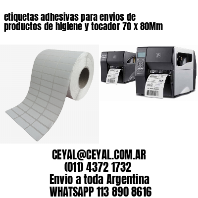 etiquetas adhesivas para envios de productos de higiene y tocador 70 x 80Mm
