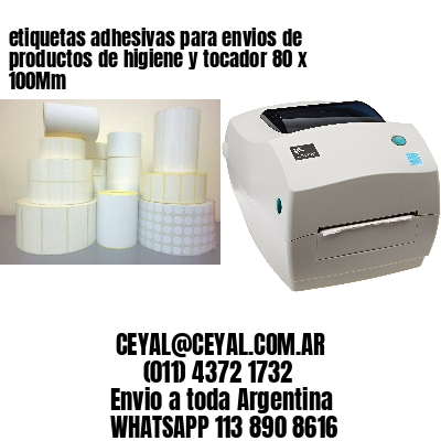 etiquetas adhesivas para envios de productos de higiene y tocador 80 x 100Mm