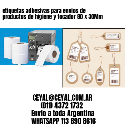 etiquetas adhesivas para envios de productos de higiene y tocador 80 x 30Mm