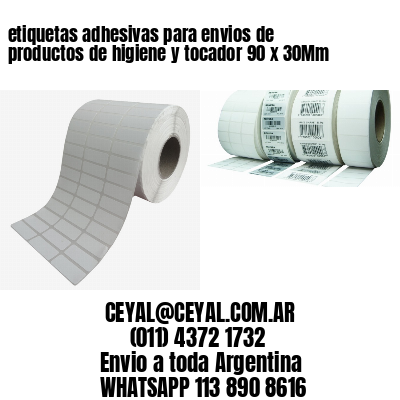 etiquetas adhesivas para envios de productos de higiene y tocador 90 x 30Mm