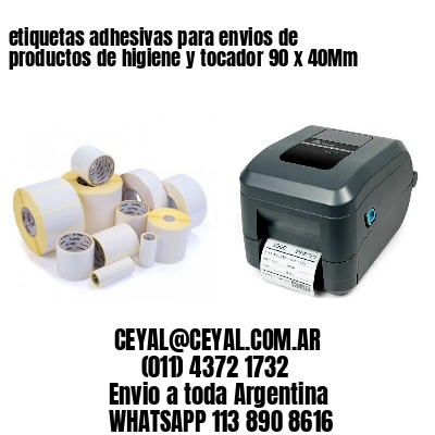 etiquetas adhesivas para envios de productos de higiene y tocador 90 x 40Mm